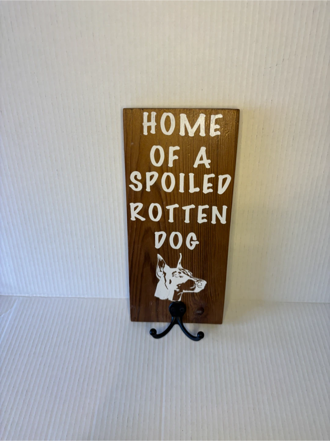 Wooden Dog Sign with Hooks - photo 3