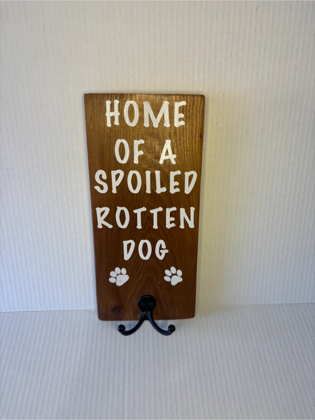 Wooden Dog Sign with Hooks - photo 5