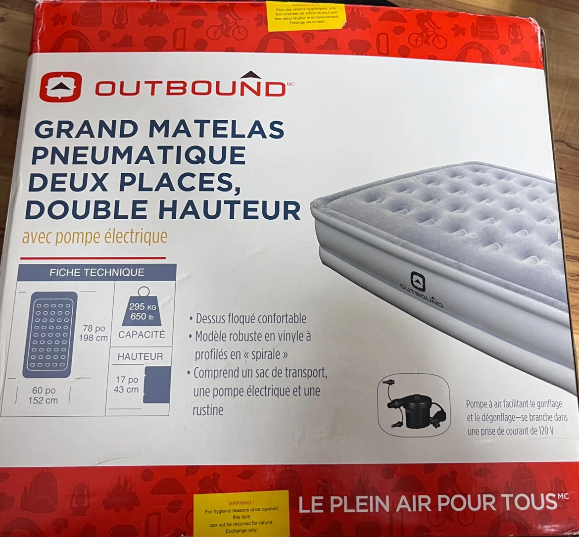 MOVING OUT SALE- OUTBOUND double-height inflatable air mattress