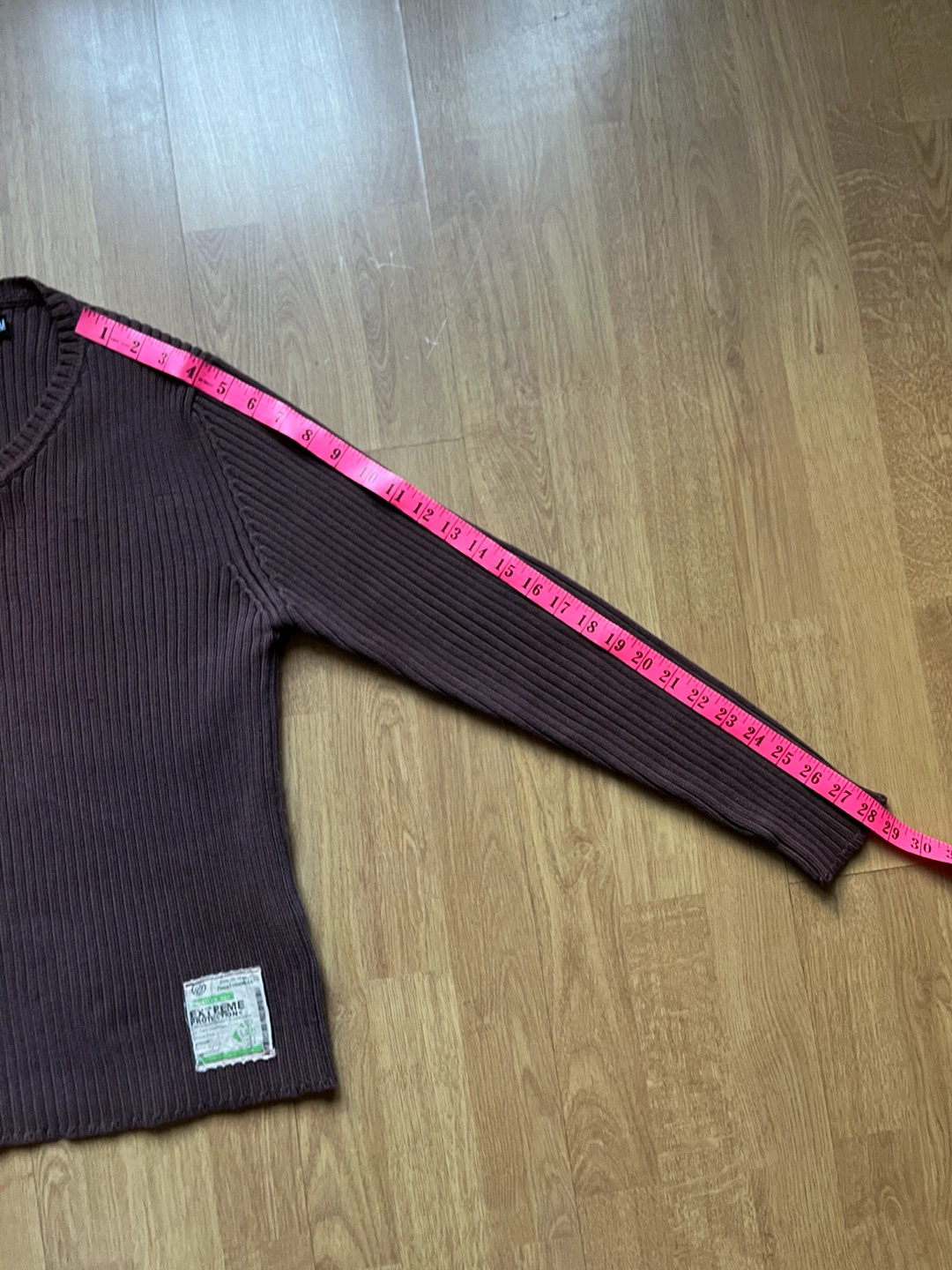 Brown Ribbed V-Neck Sweater - men’s medium - photo 5