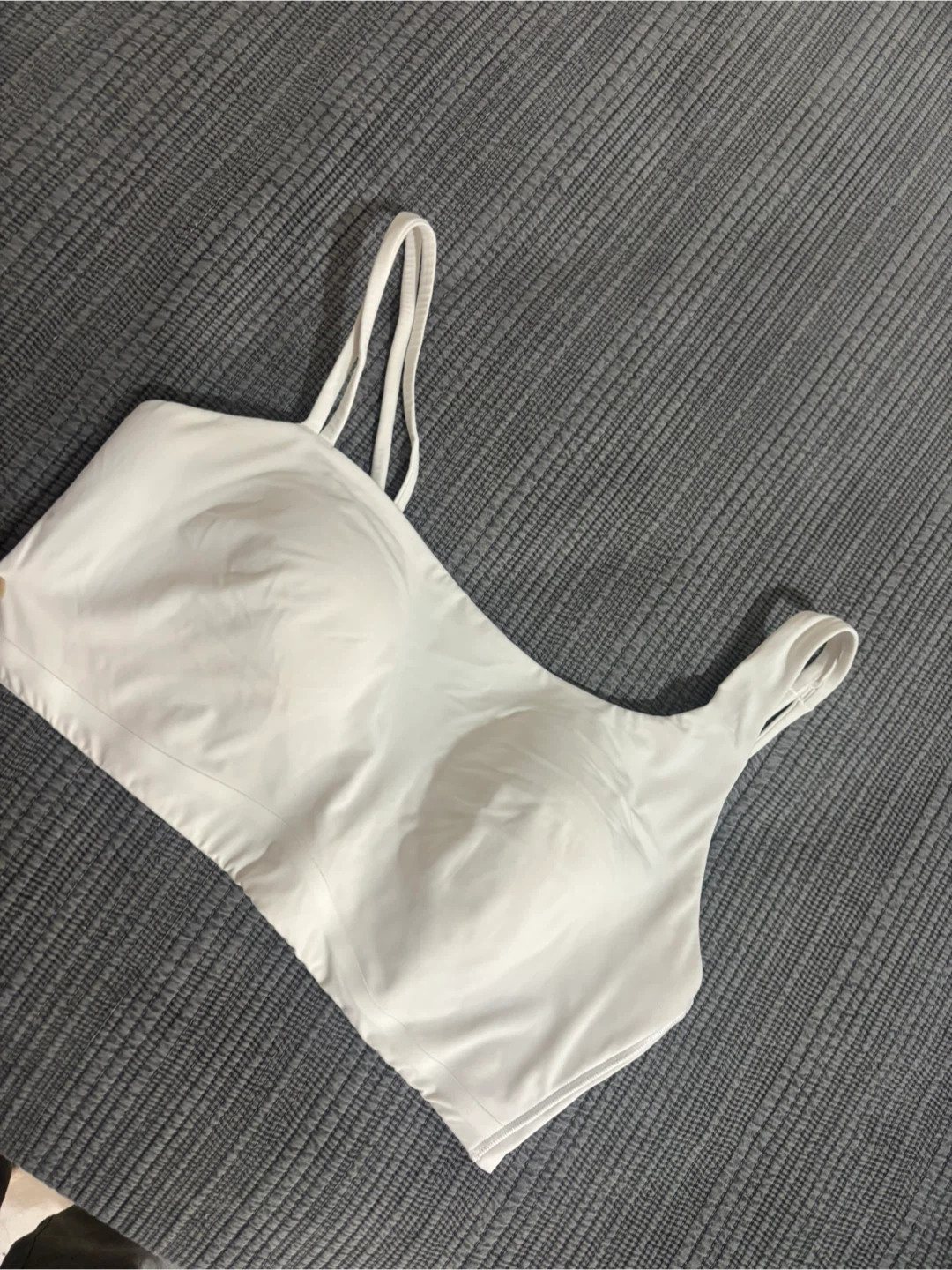 Lululemon White Sports Bra large