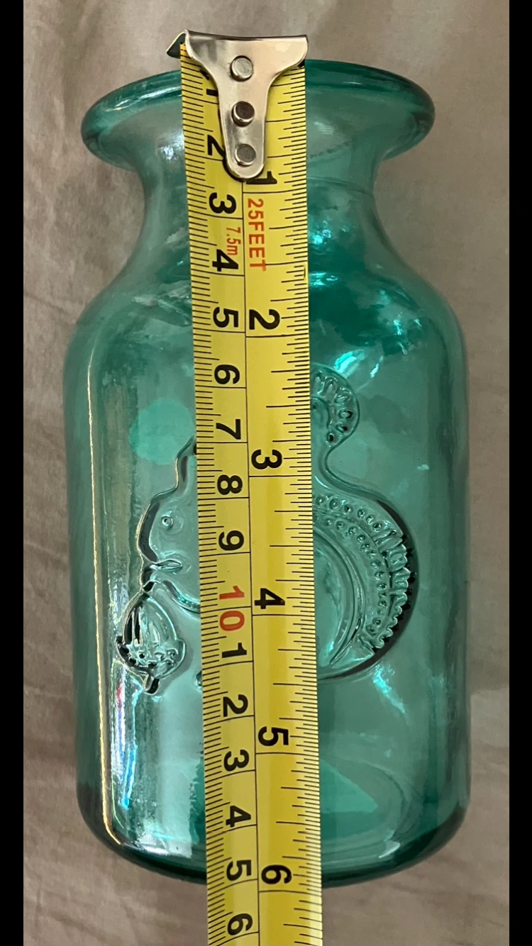Vidrios San Miguel Turquoise Squirrel Embossed Vase🐿️🏺🩵💚💙💐🇪🇸 - photo 3