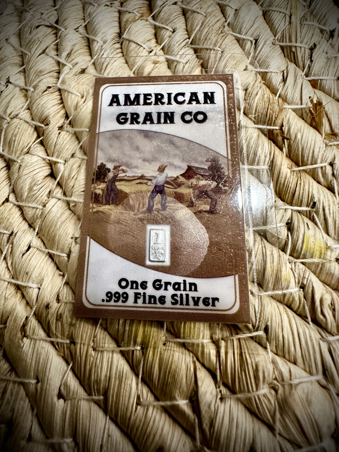 American Grain Co Grain .999 Fine Silver Bar