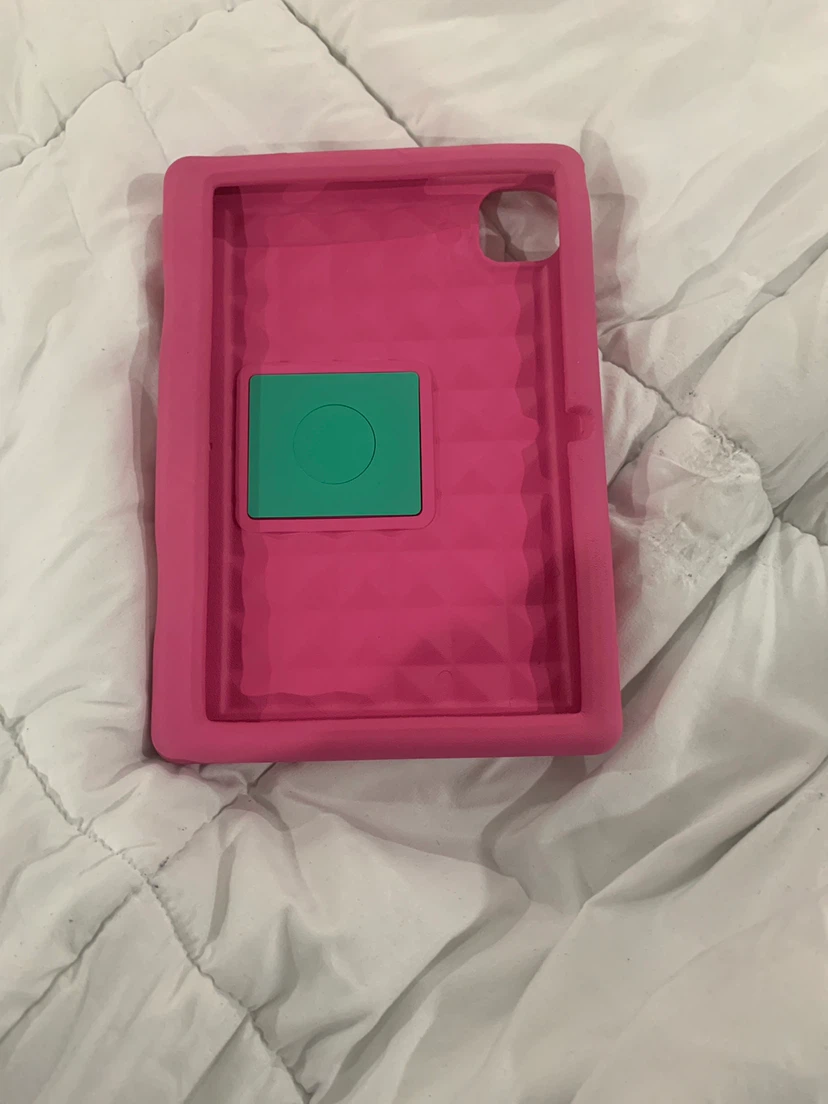 Pink Tablet Case with Green Stand