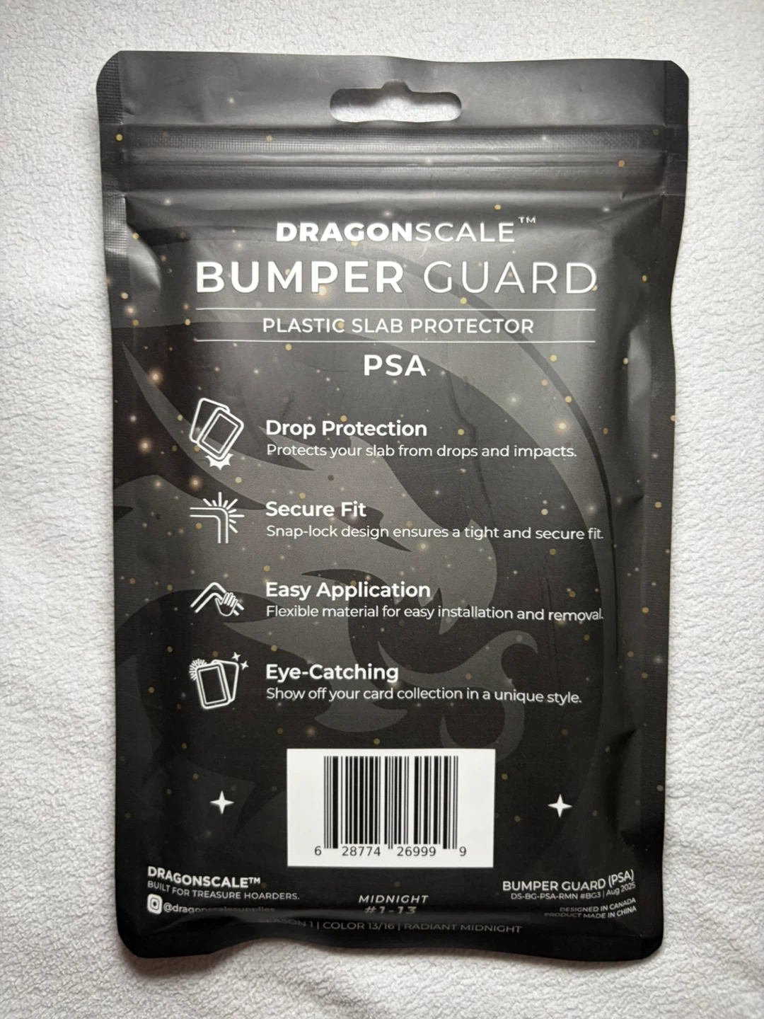 Dragon Scale Radiant Midnight Bumper Guard PSA Slab Protector - photo 2