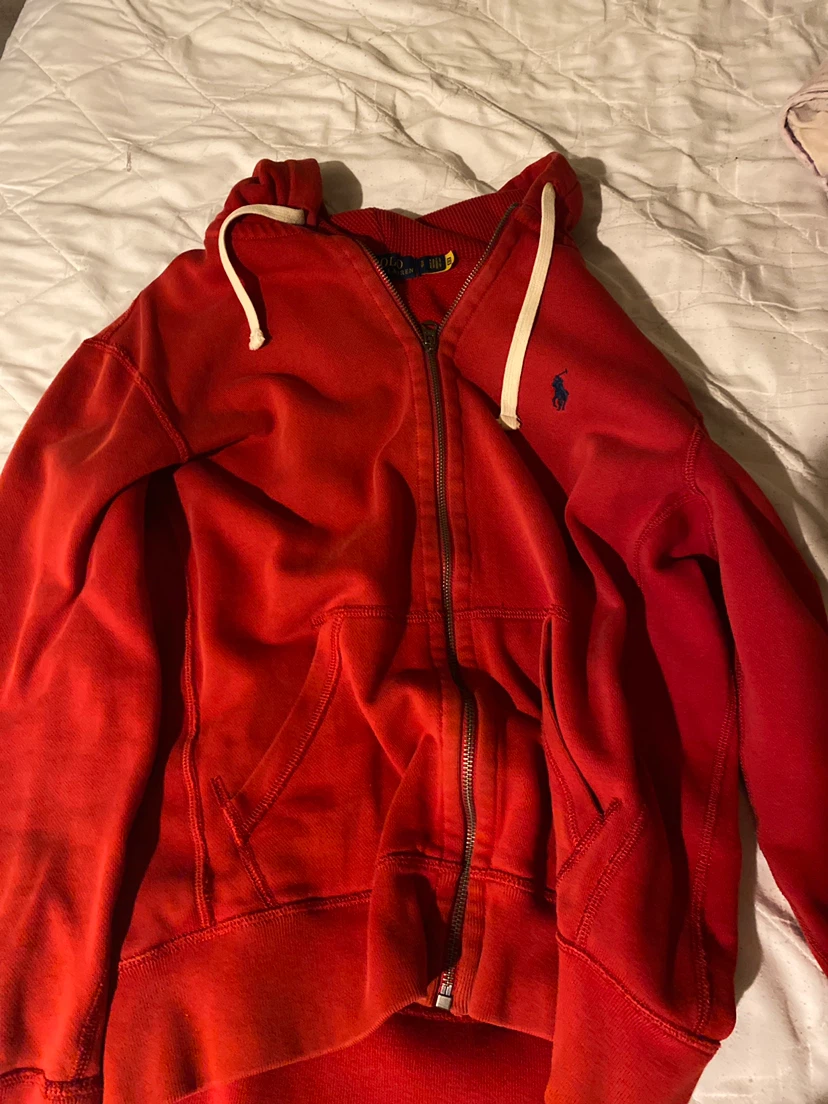 Polo Ralph Lauren Red Zip-Up Hoodie