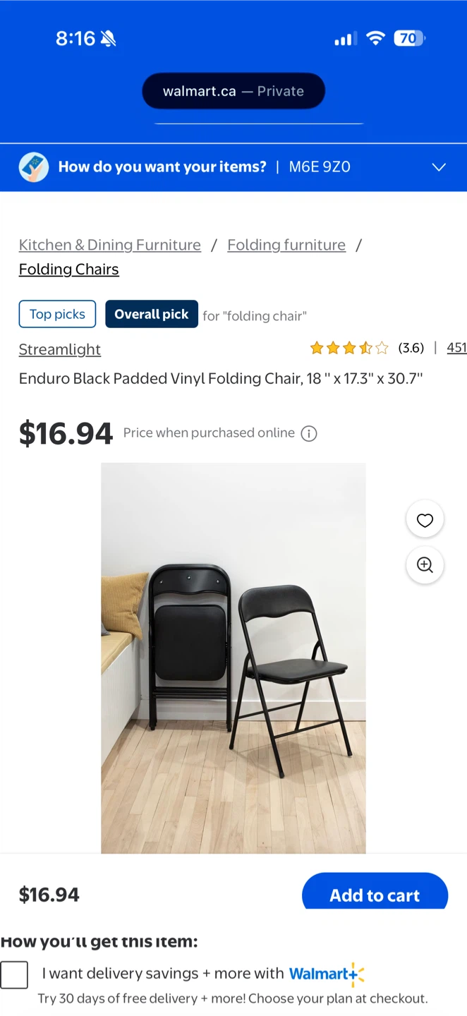 Streamlight Enduro Black Padded Vinyl Folding Chair - photo 3