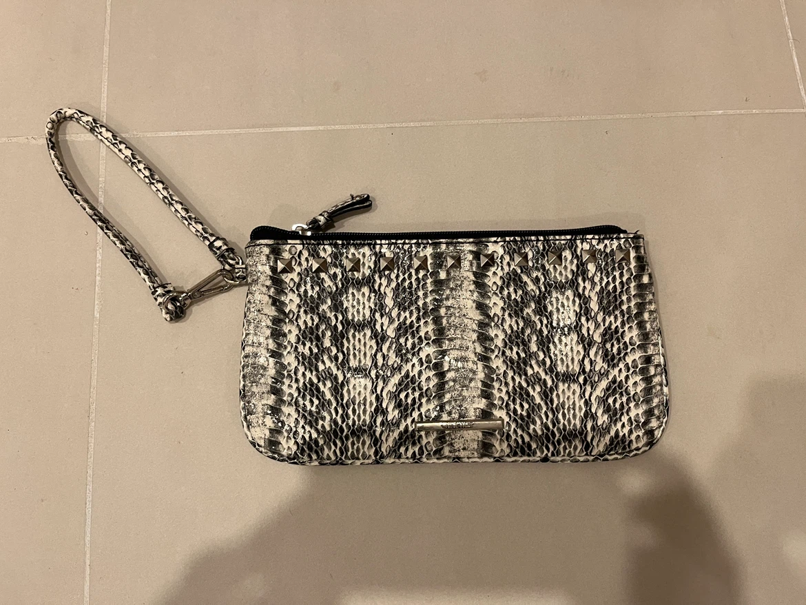 Snake Print Wristlet with Studs