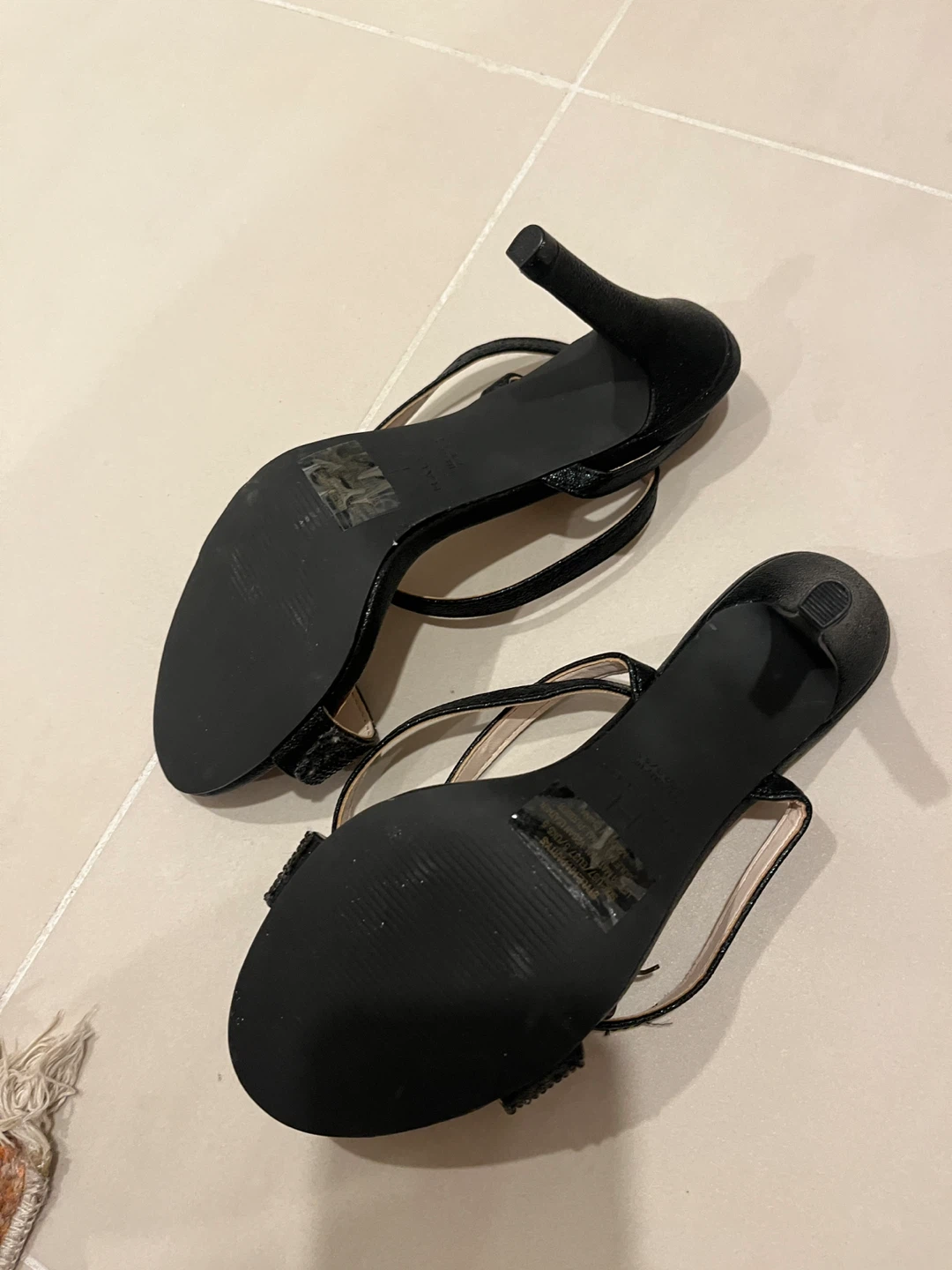 Halston Black Sparkly Heels - photo 3