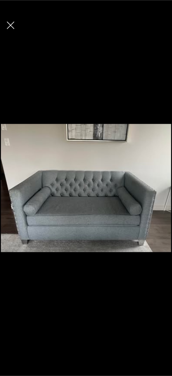 Grey living set (Loveseat + Sofa) - photo 5