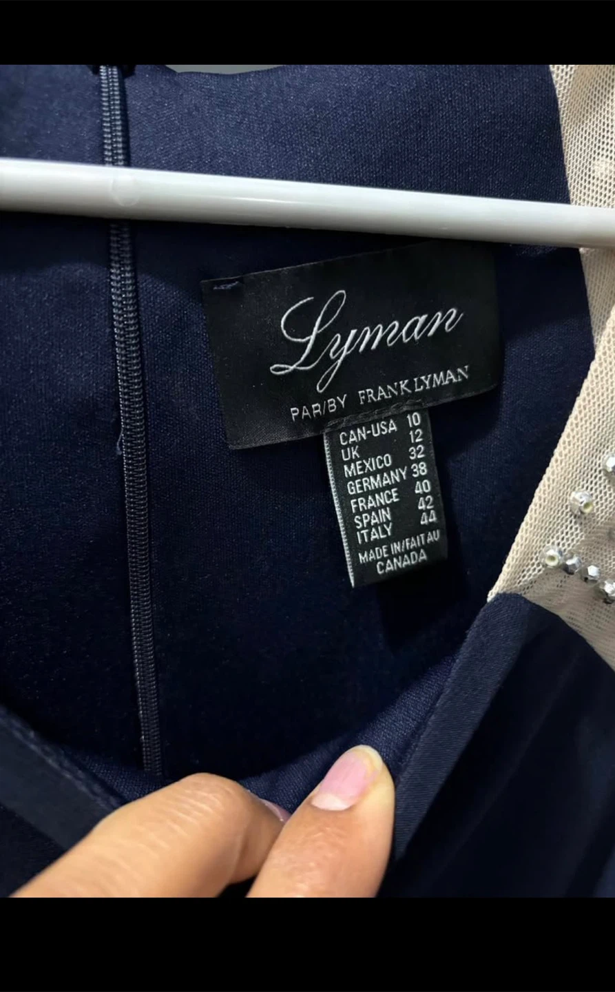 Lyman Navy Embellished Gown Size 10 - photo 3