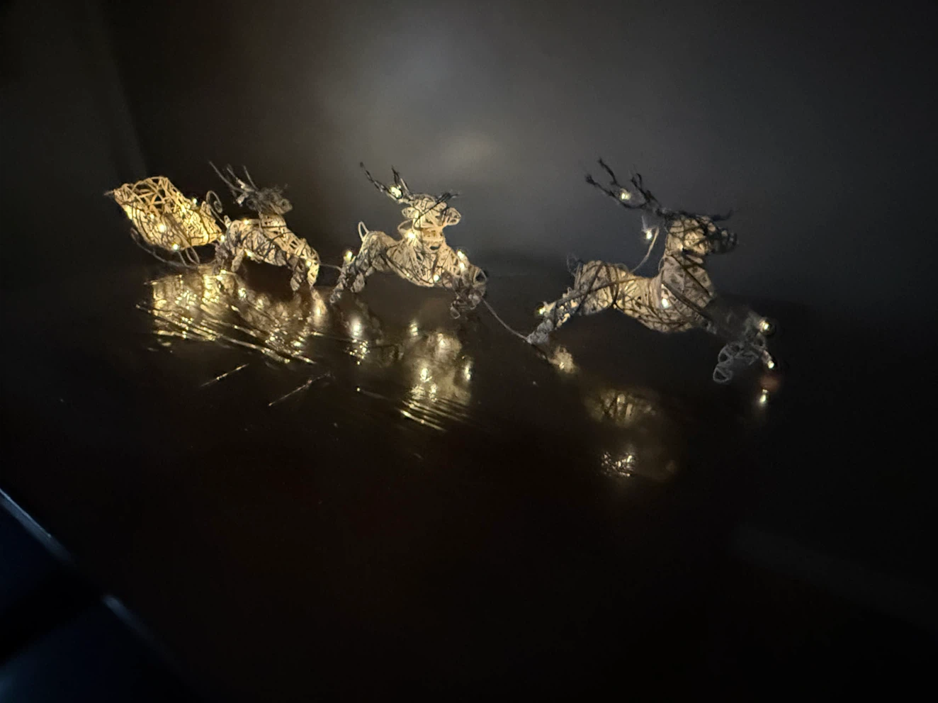 Indoor Christmas Sleigh with 3 Reindeer