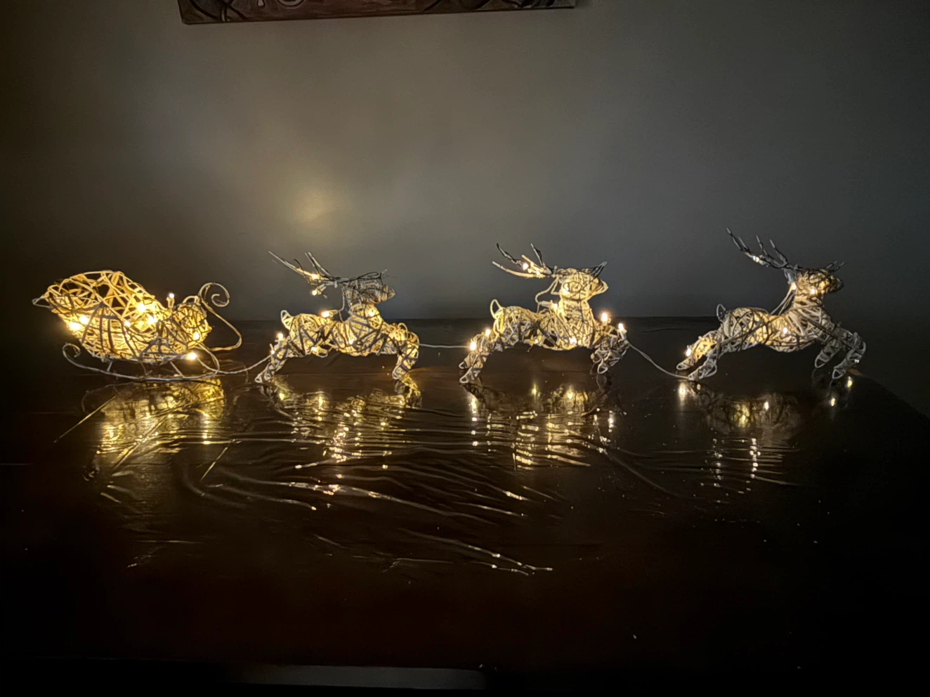 Indoor Christmas Sleigh with 3 Reindeer - photo 3