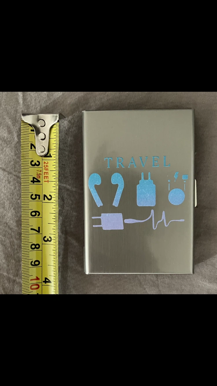 Travel Design Metal Flip Card Case 💳 🎴🃏✈️🩶