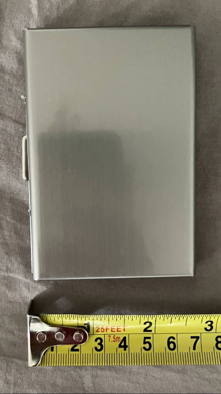 Travel Design Metal Flip Card Case 💳 🎴🃏✈️🩶 - photo 3