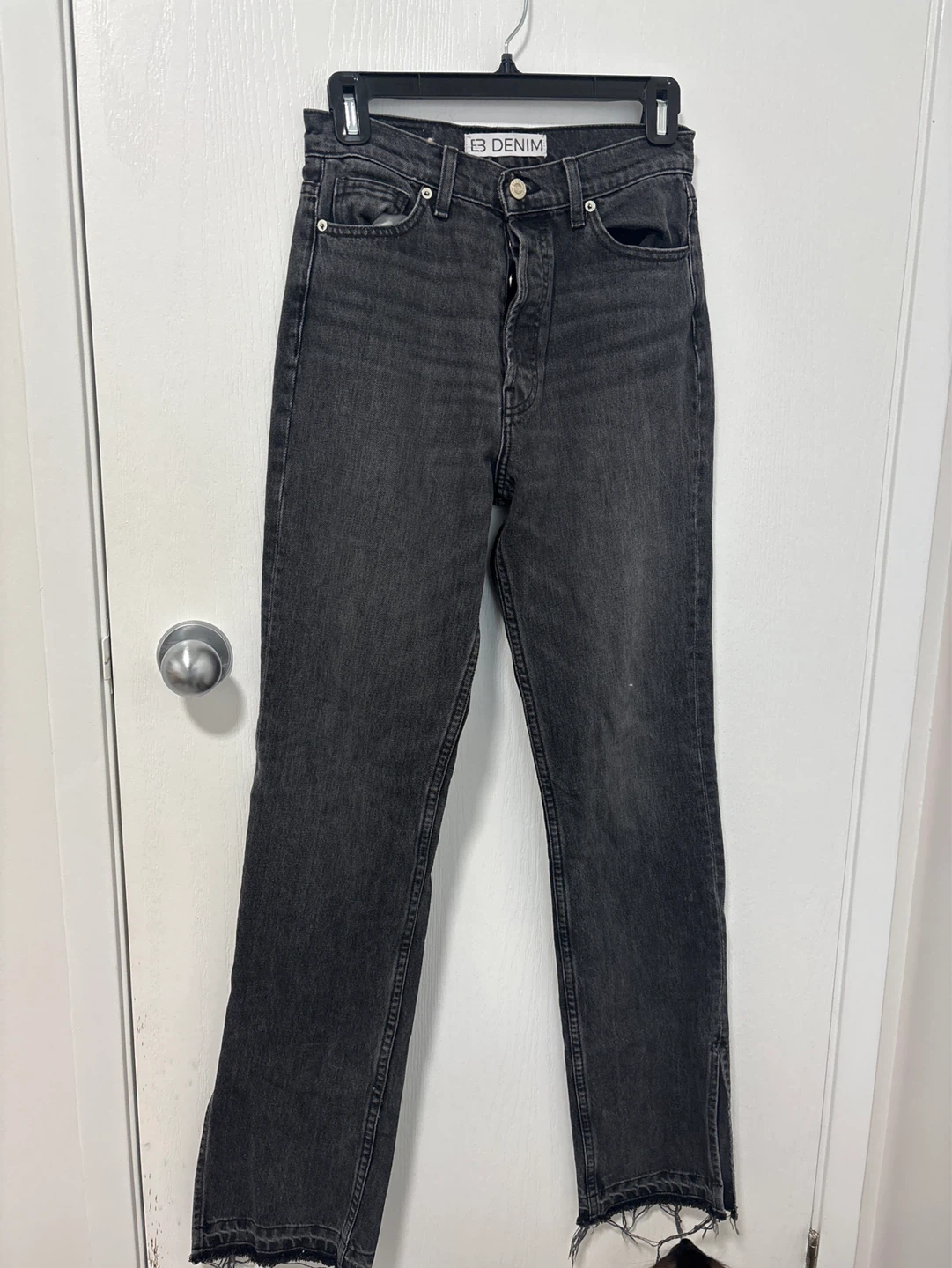 B. Denim High Waisted Black Jeans