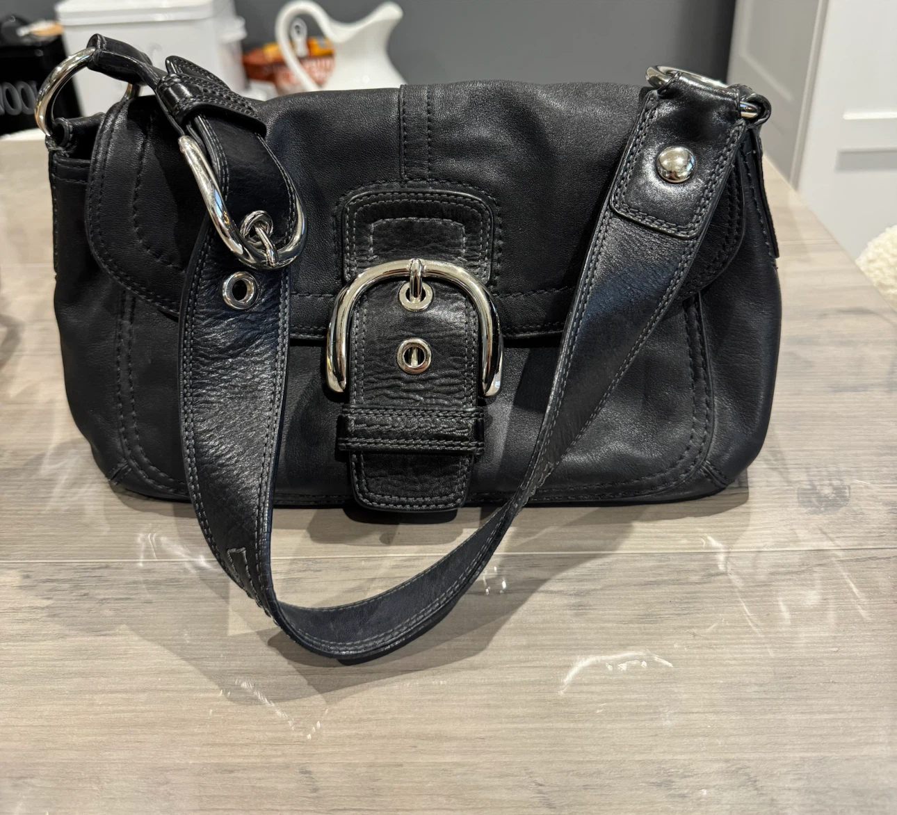 Vintage soho Coach Black Leather Shoulder Bag - photo 5