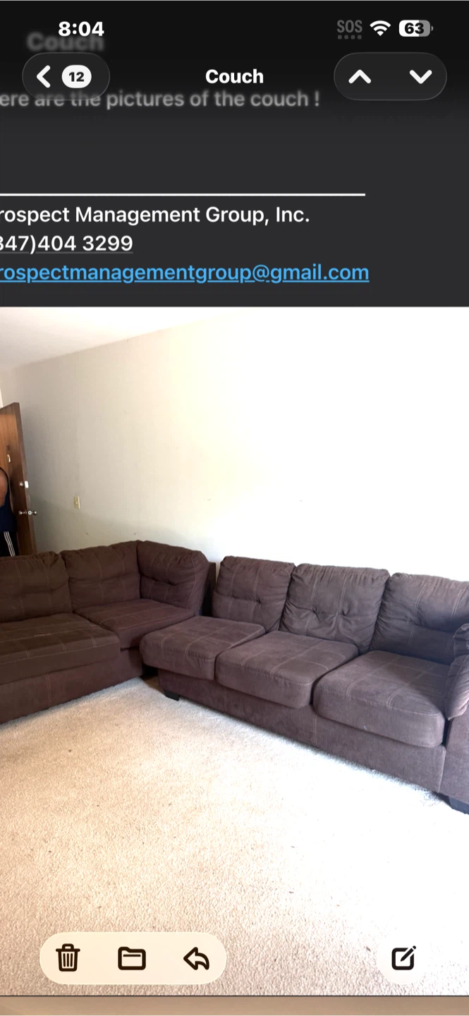 Chocolate brown, extra large sectional - photo 2