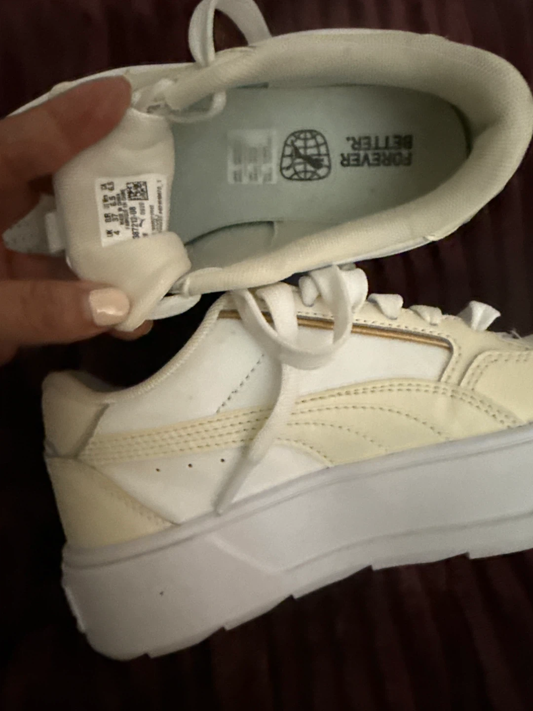 Puma Women's White & Gold Platform Sneakers - photo 2