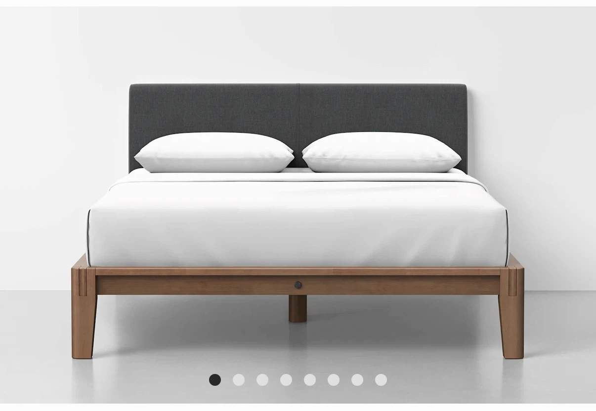 Queen size Thuma bed frame with Pillowboard and slats