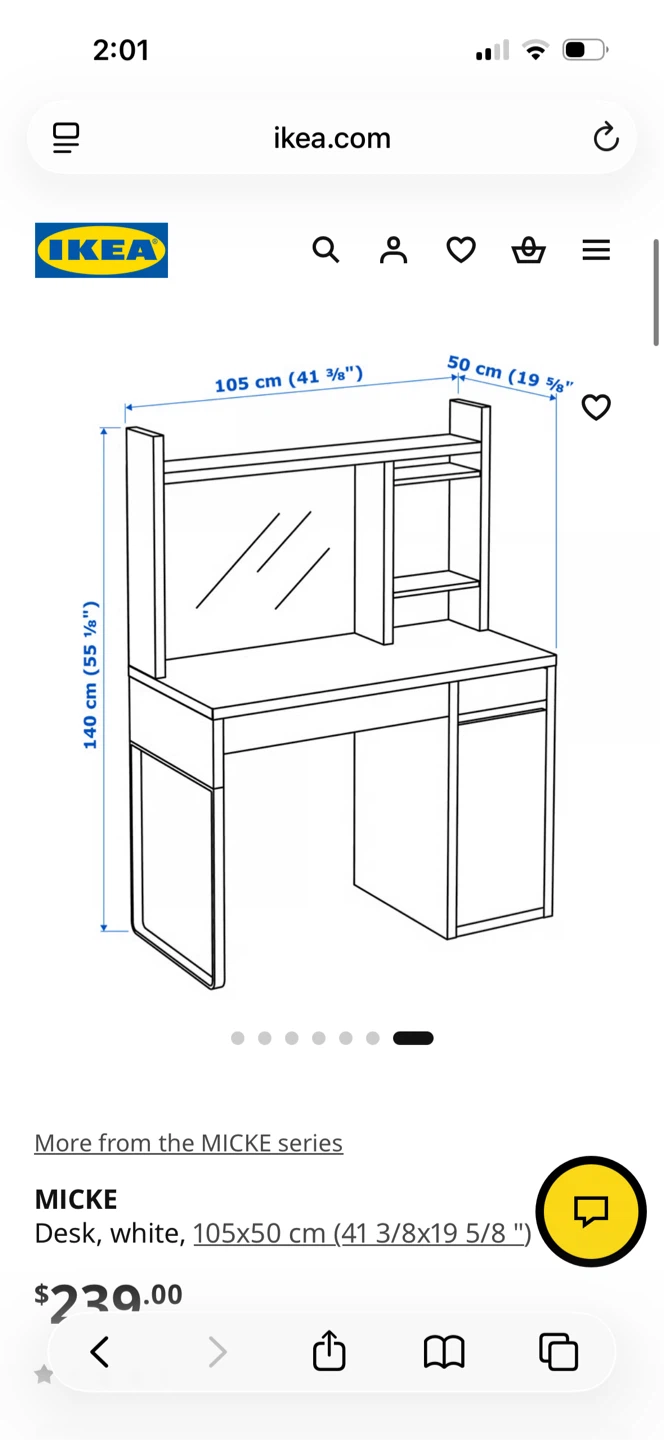 IKEA MICKE Desk w/Hutch - photo 4