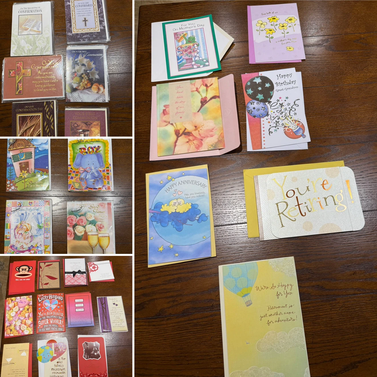 Variety of greeting cards