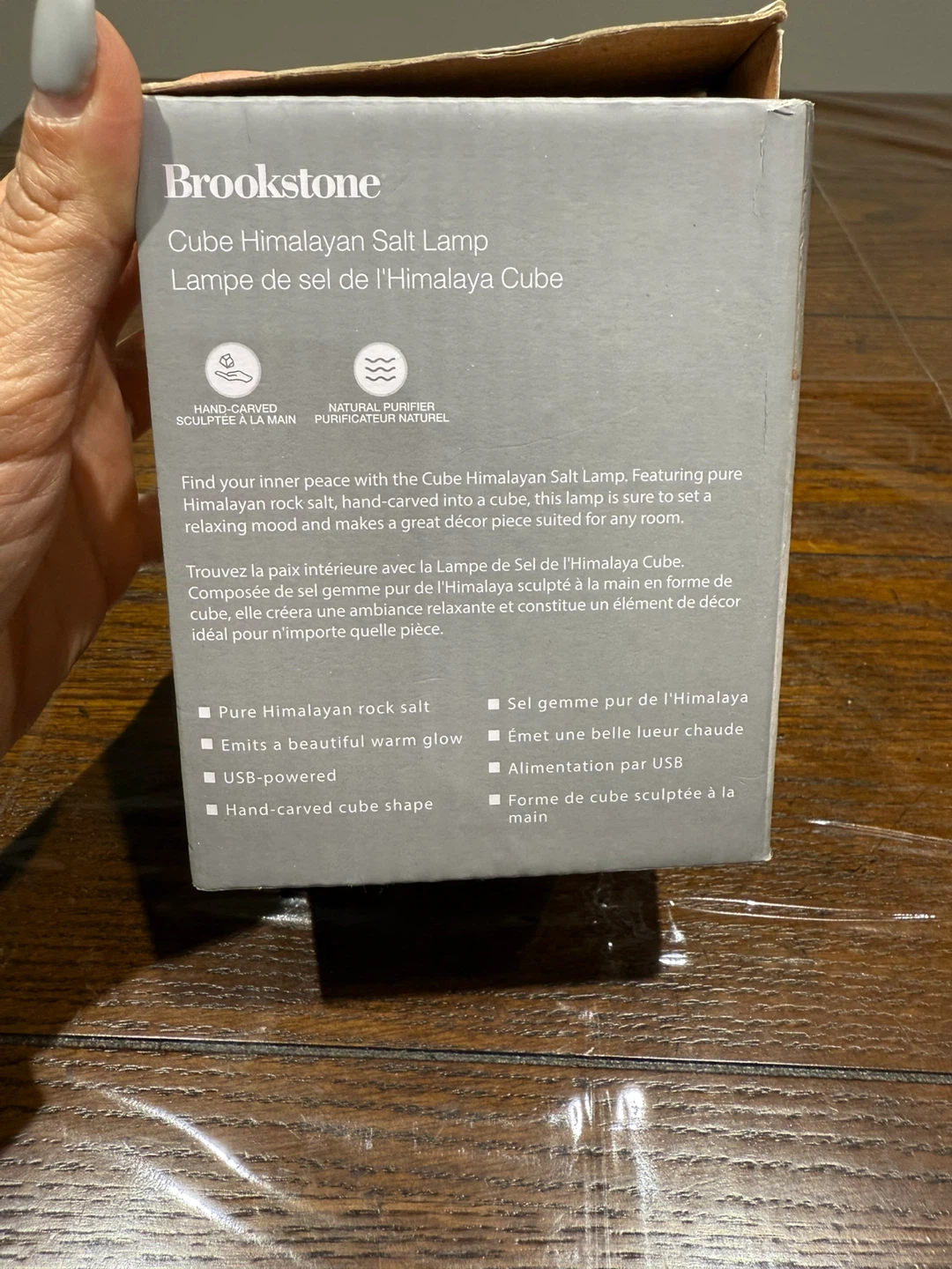 Brookstone Himalayan Salt Lamp Cube - photo 3