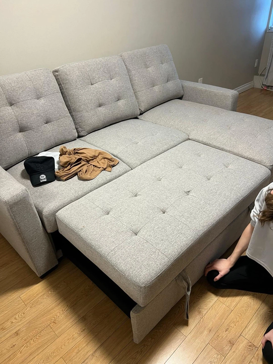 Grey Sectional Sofa with Chaise - photo 3