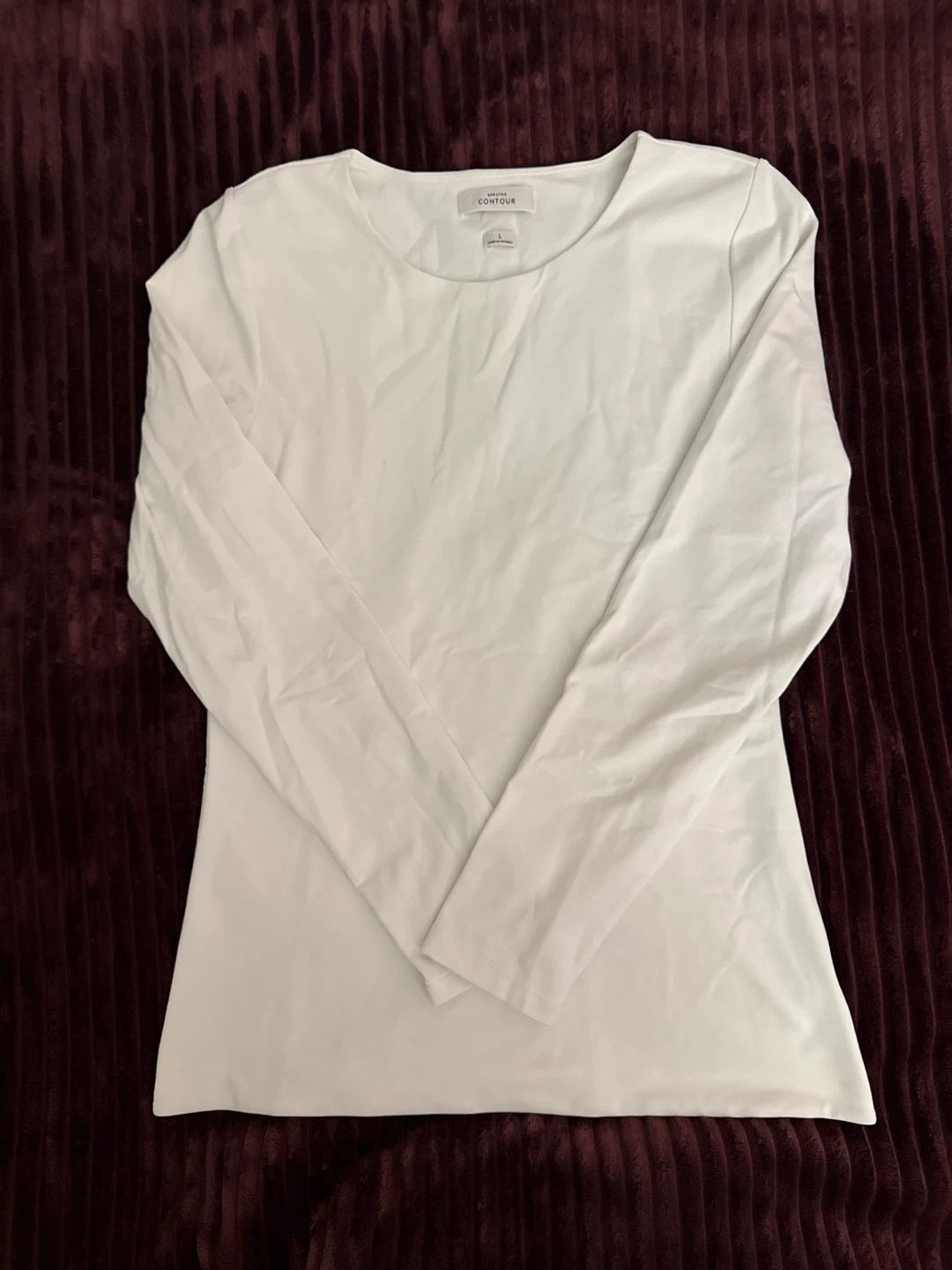 CONTOUR Long Sleeve Top - White - Size L