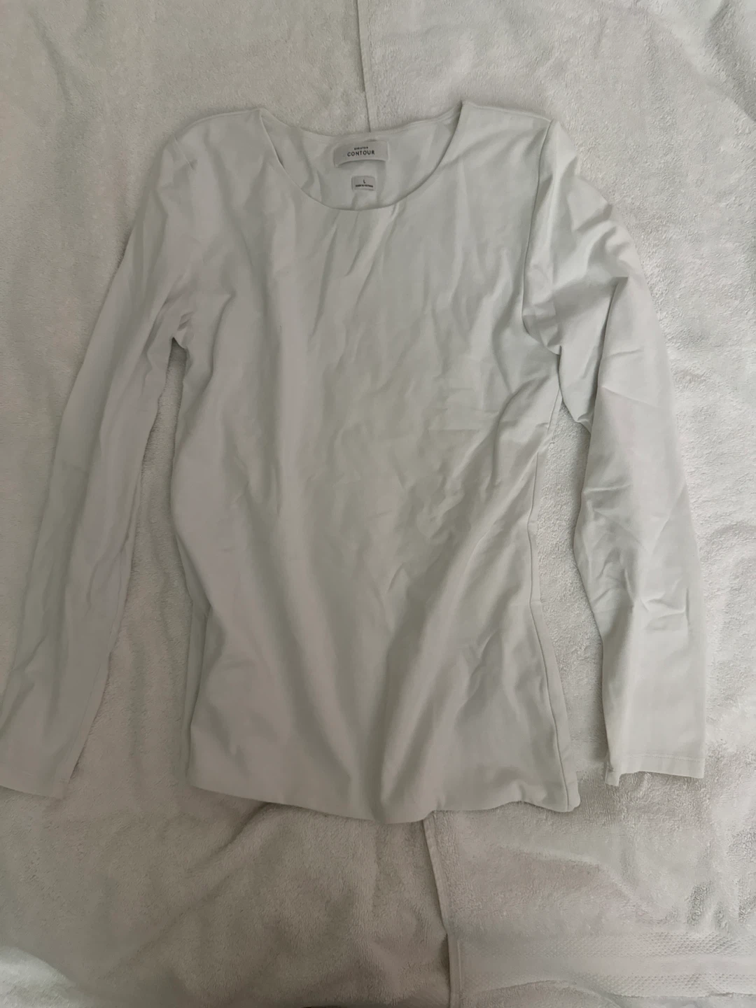 CONTOUR Long Sleeve Top - White - Size L - photo 2
