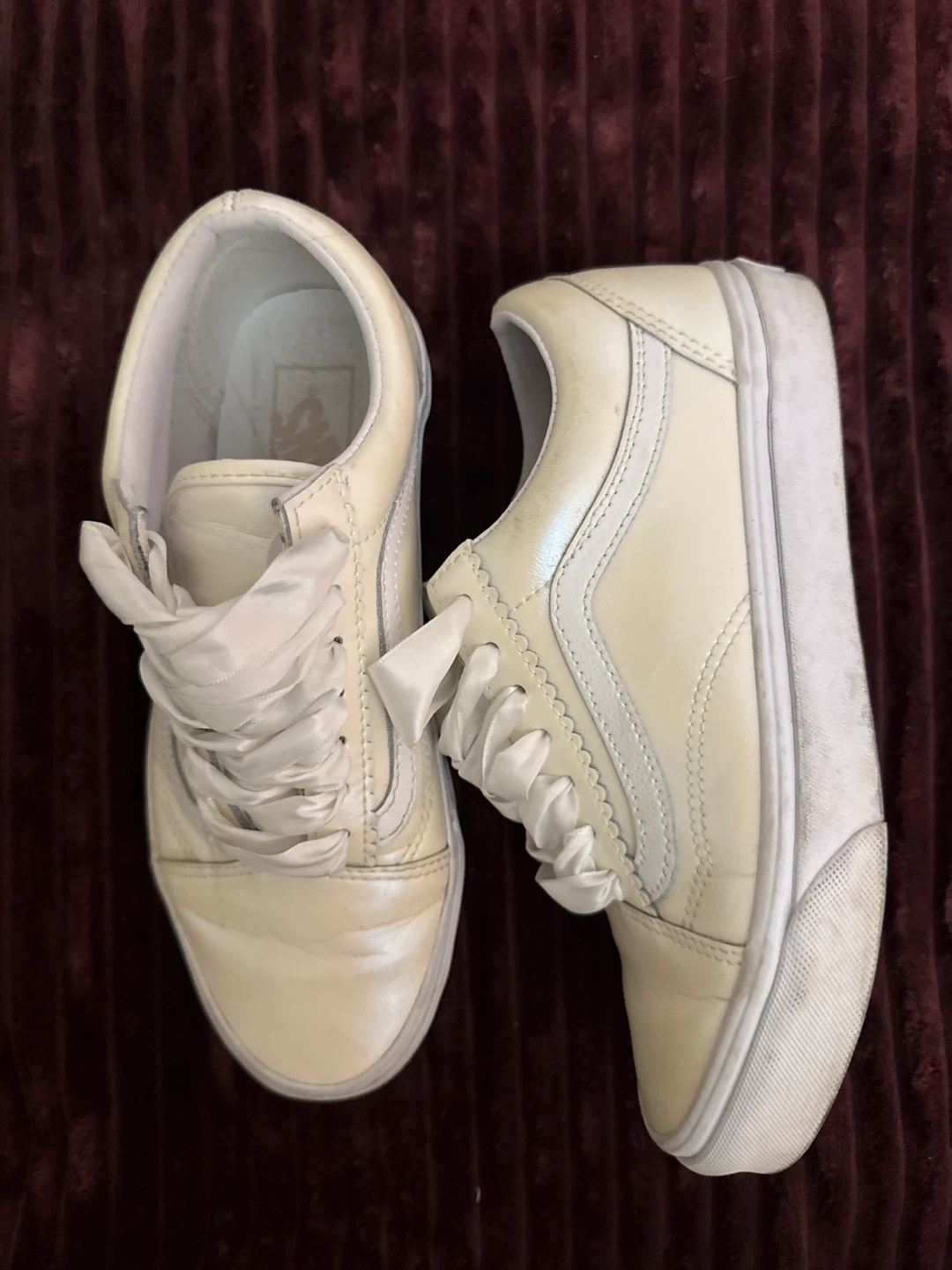 Vans Old Skool Pearl White Lace Up Shoes