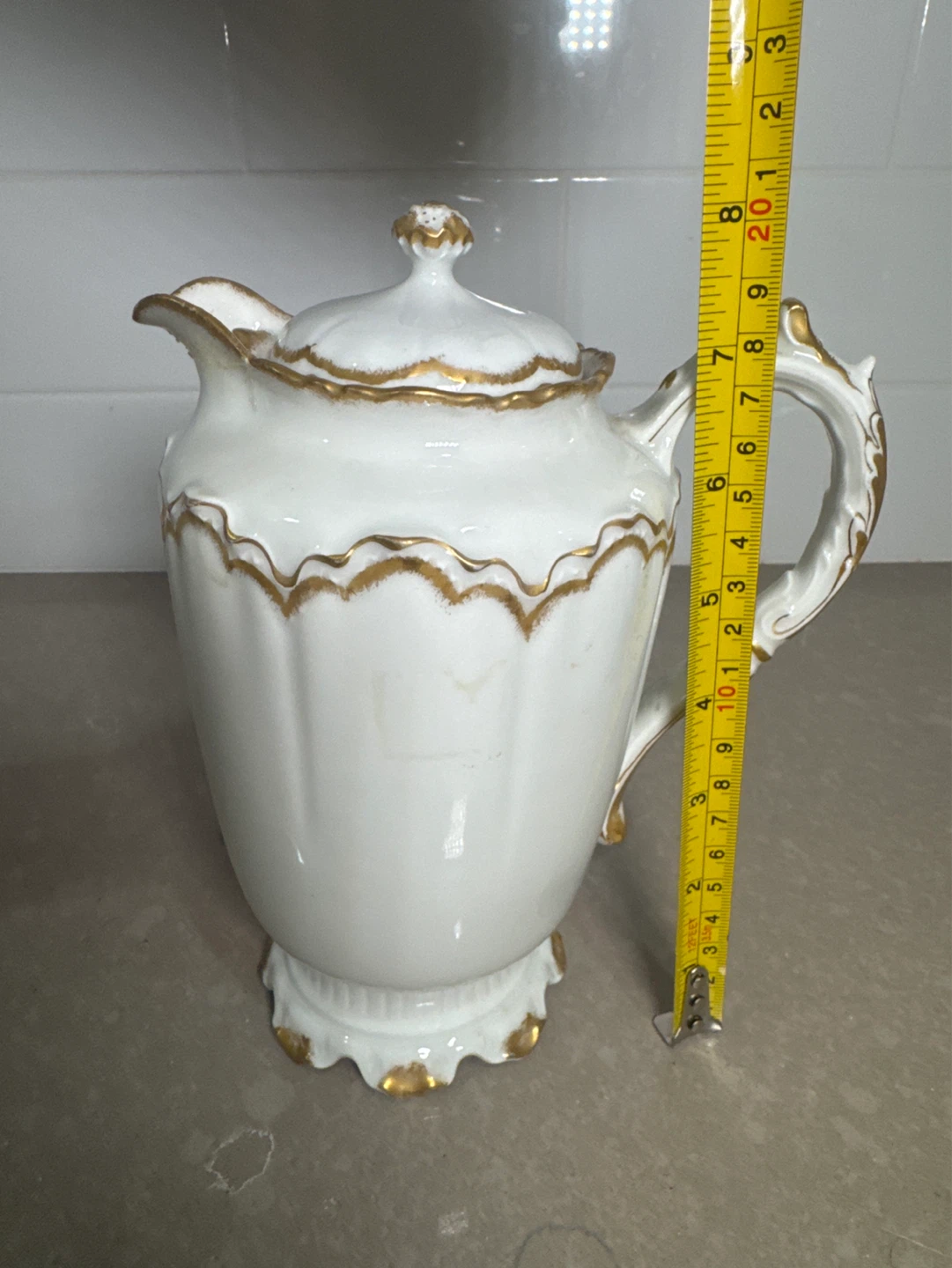 Haviland France Porcelain Coffee Pot with Gold Trim - photo 5