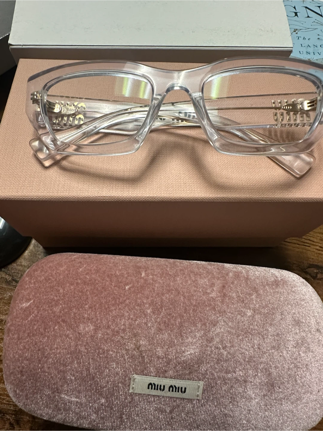 Miu Miu MU03XV Cat Eye Clear Acetate Eyeglasses - photo 2