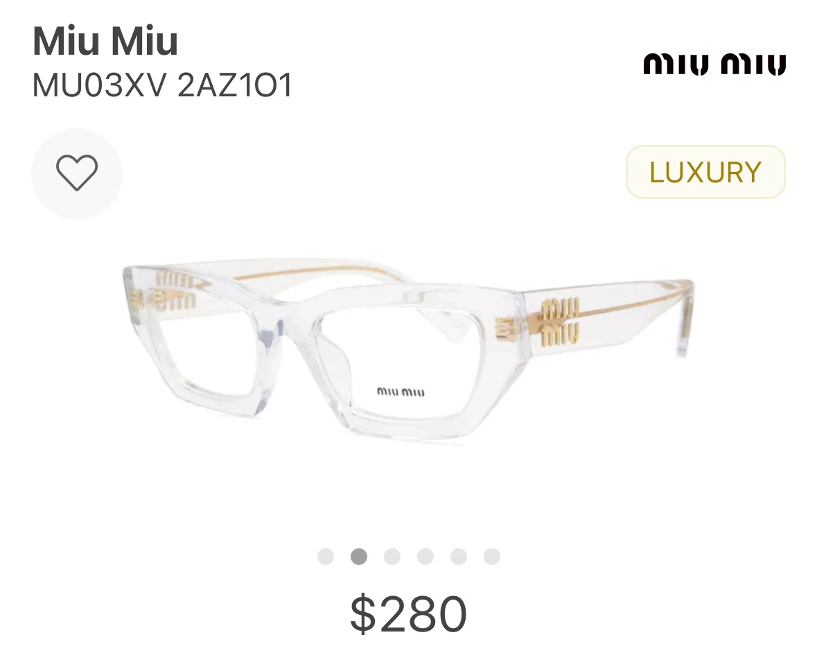 Miu Miu MU03XV Cat Eye Clear Acetate Eyeglasses - photo 4