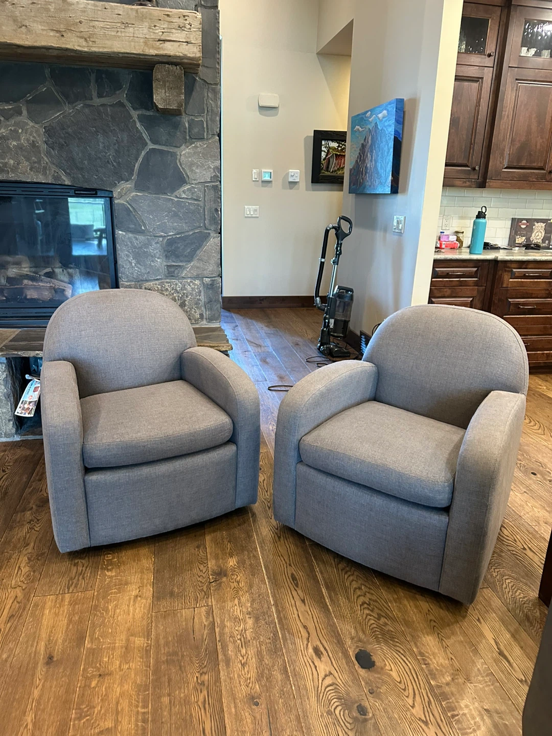 Pair of Pottery Barn Farmhouse Swivel Chairs -$2,100+ New