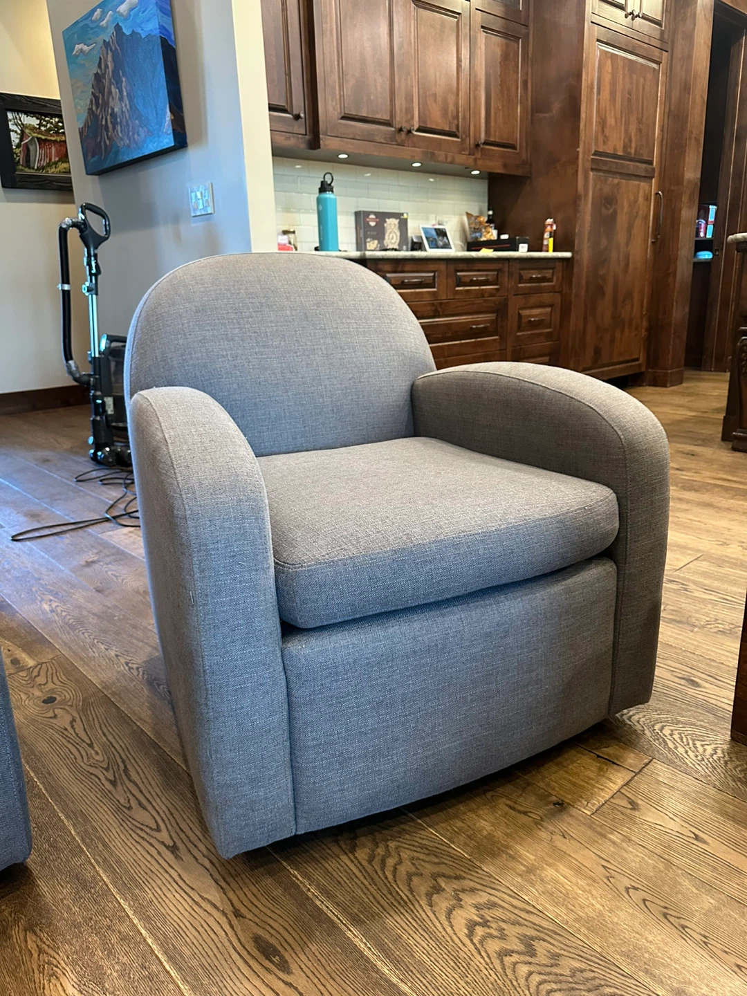 Pair of Pottery Barn Farmhouse Swivel Chairs -$2,100+ New - photo 3