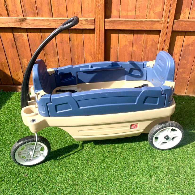 Kids Wagon Push Ride On Cart Toddler Child Outdoor Pull Toy
