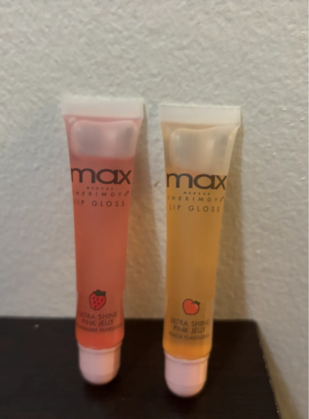NEW-Max Makeup Cherimoya Lip Gloss - Strawberry & Peach
