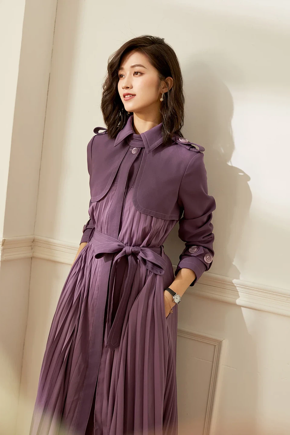 Pleated trench coat size S/M/L - photo 2