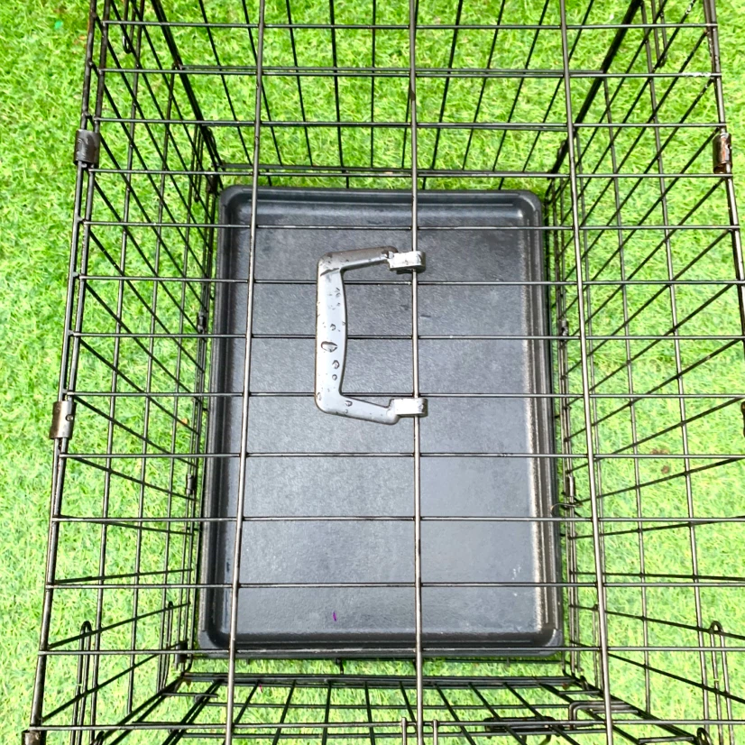Dog Crate Metal Folding Pet Kennel Cage with Removable Tray - photo 5