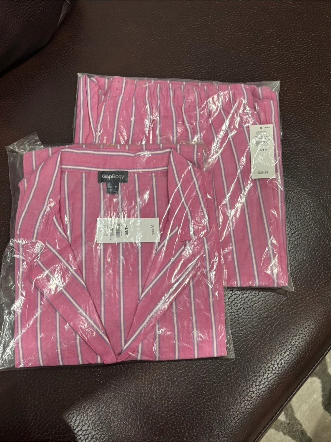 GapBody Pink Stripe Pajamas XS