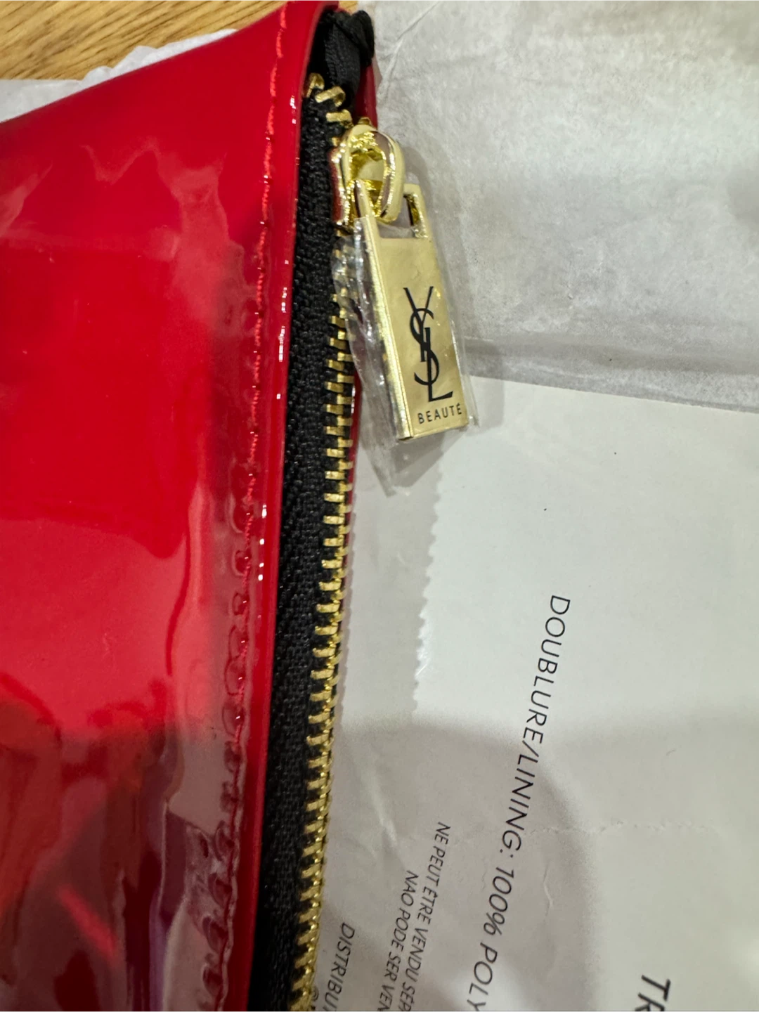 Genuine YSL Beauty Cosmetic Bag / Envelope Clutch - photo 3
