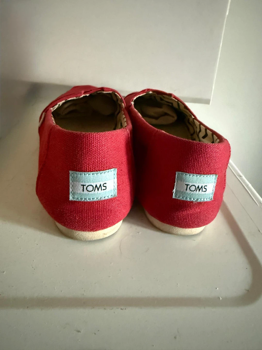 Red TOMS Canvas Slip-On Shoes Women's 8 - photo 2