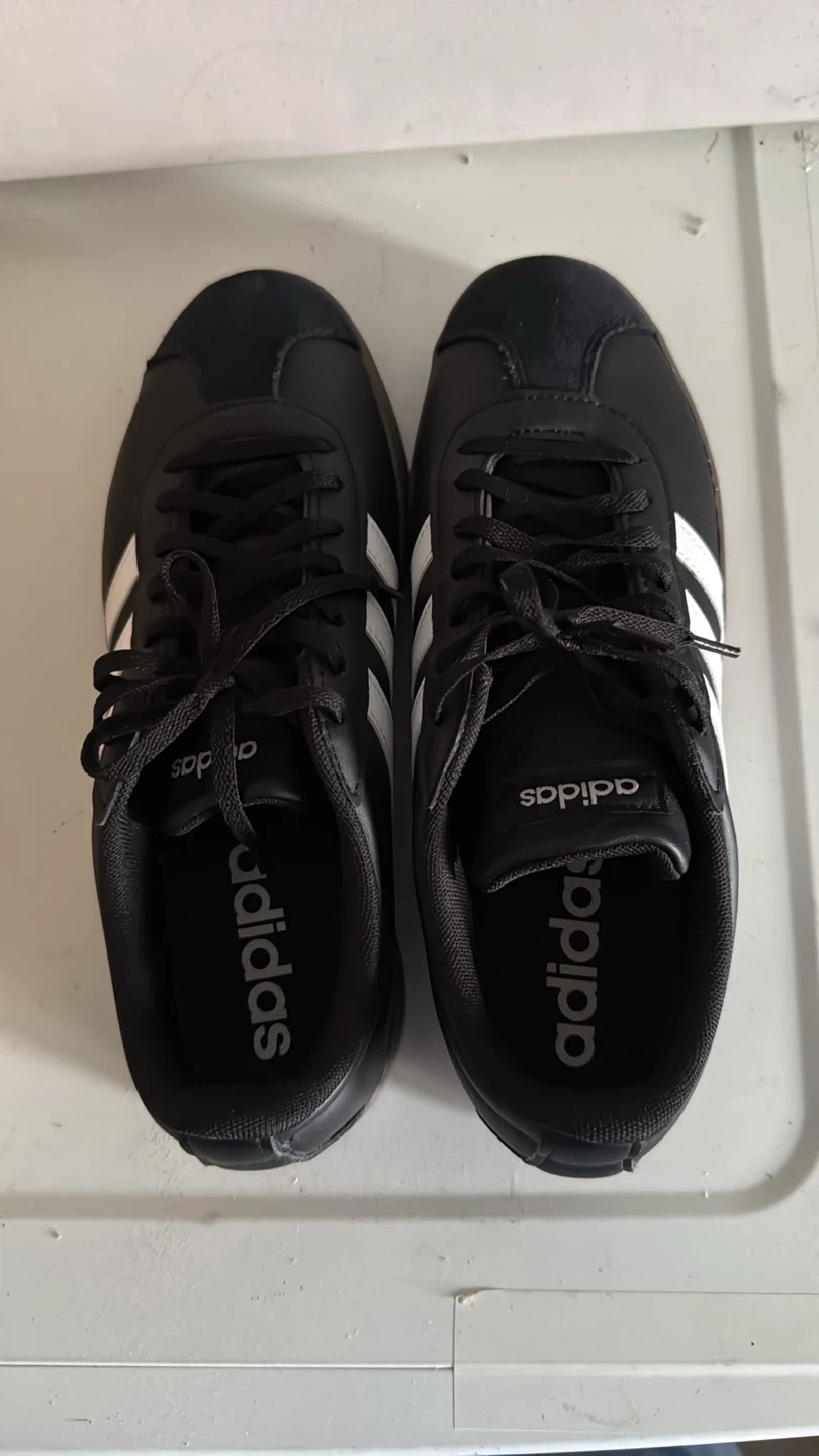 Adidas black and white sneakers