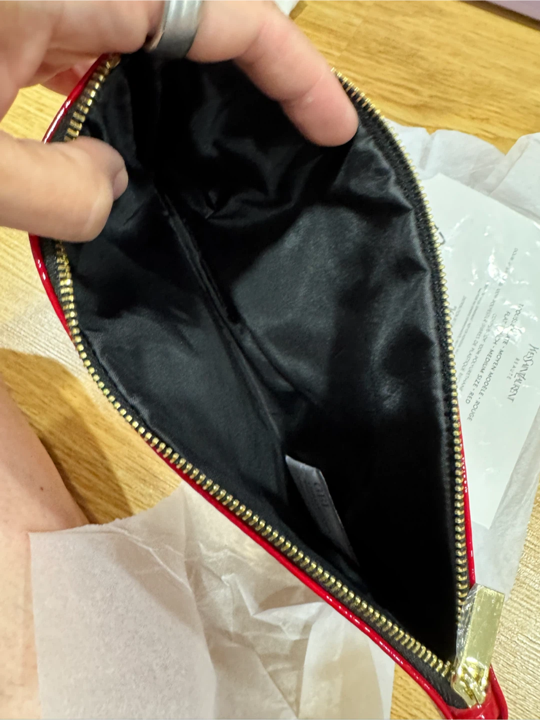Genuine YSL Beauty Cosmetic Bag / Envelope Clutch - photo 4