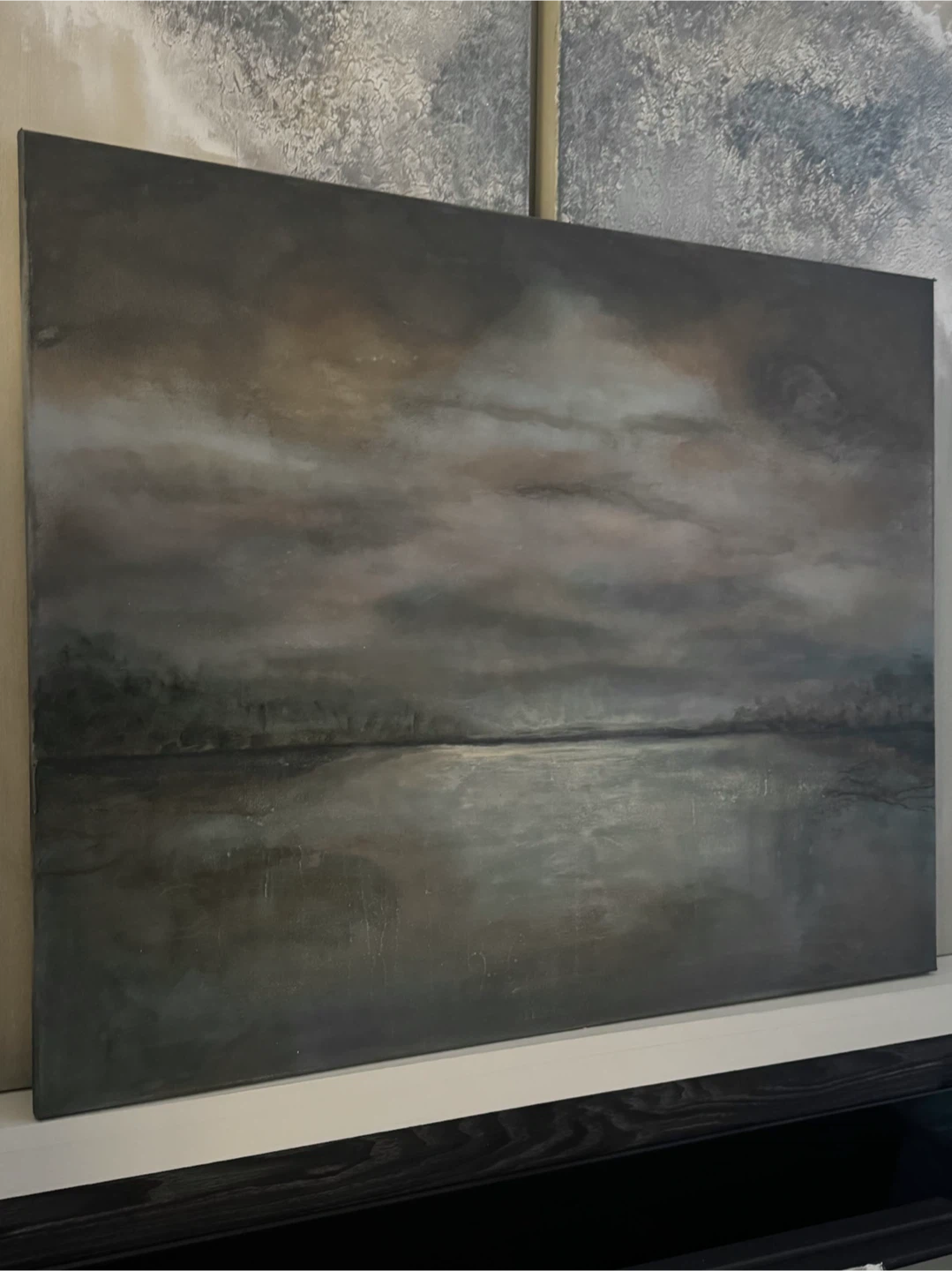 Original Hand-Painted Large Abstract Landscape Painting Wall Art - photo 2