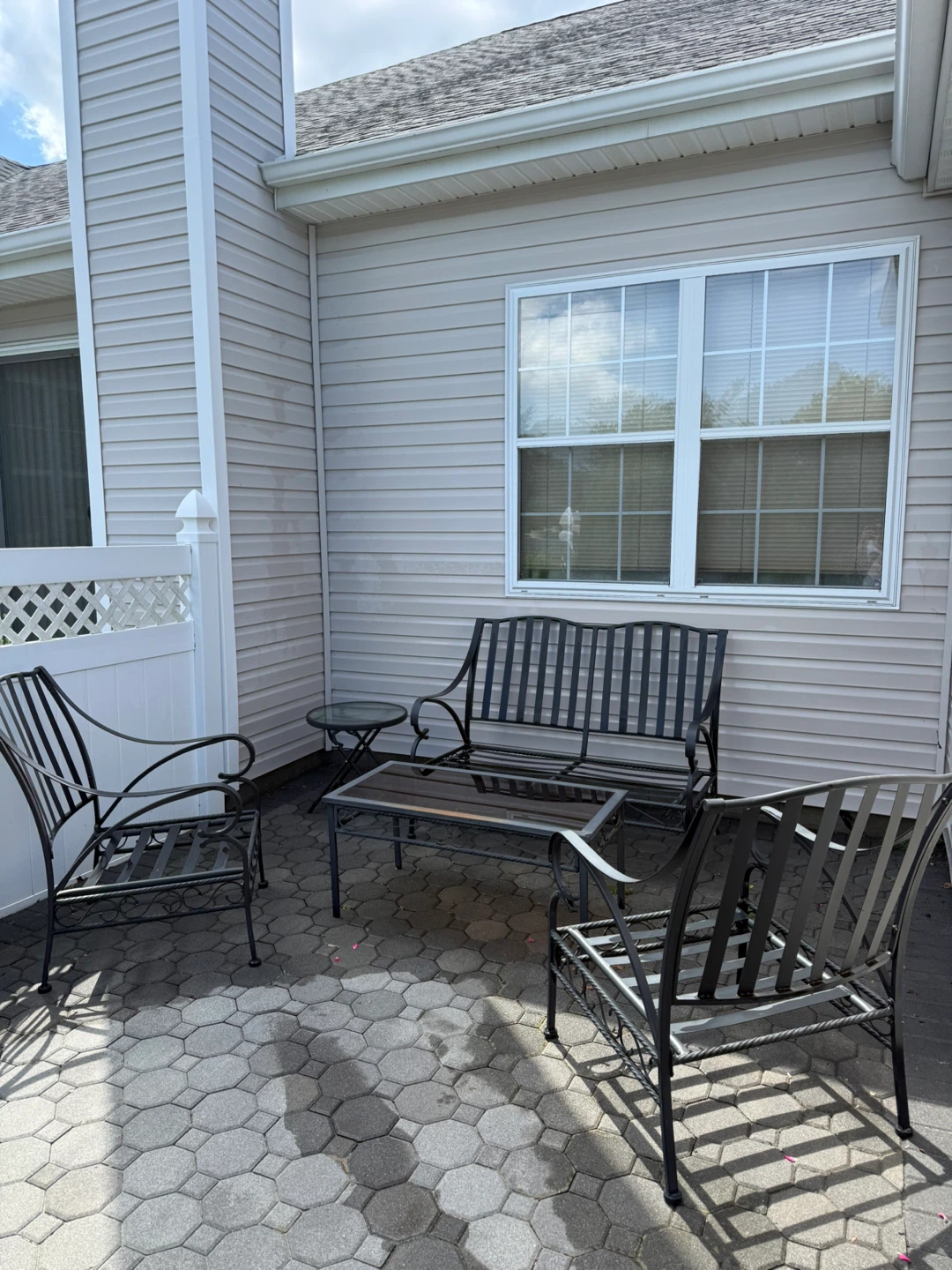 Black Iron Patio Furniture Set