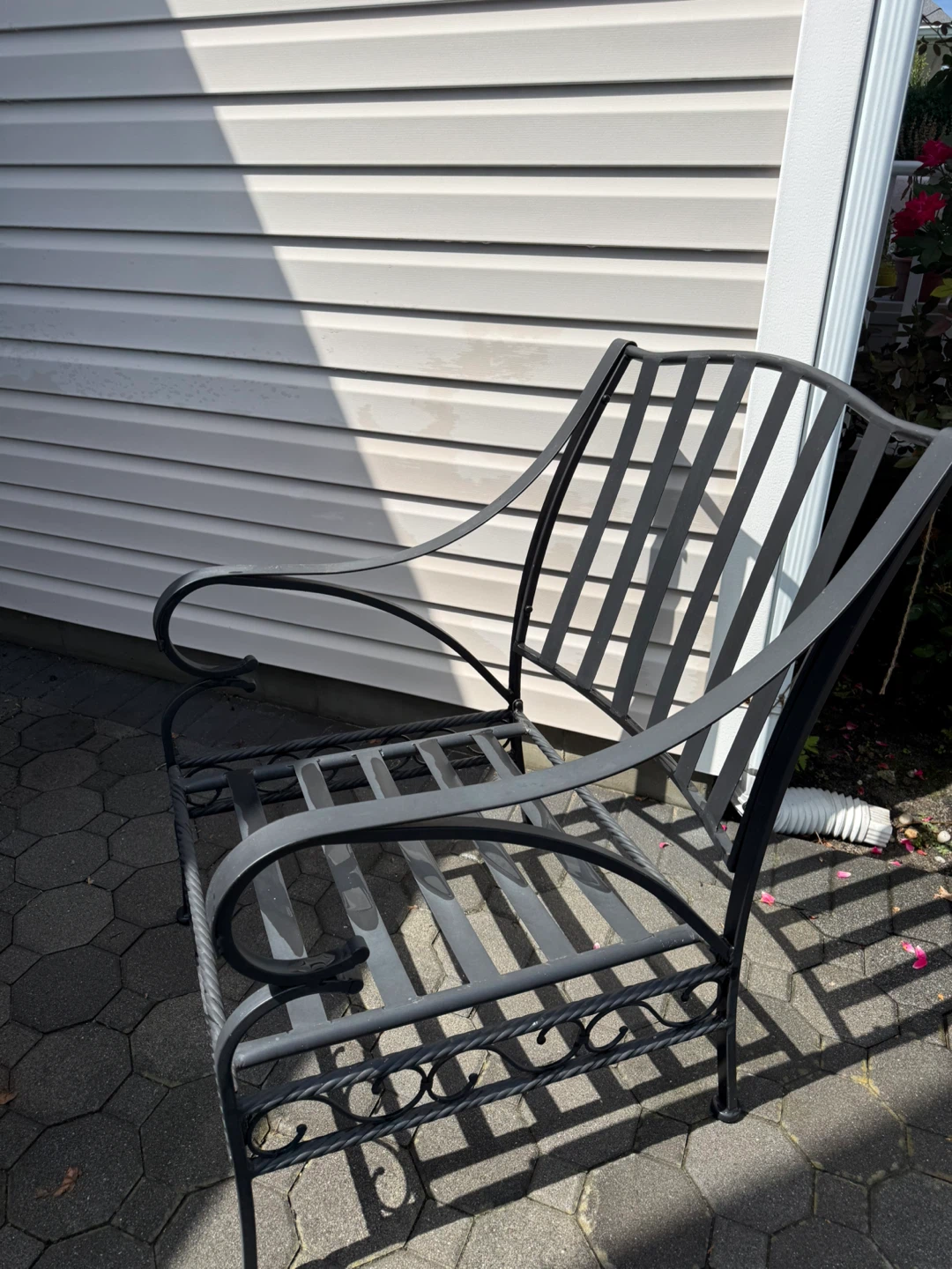 Black Iron Patio Furniture Set - photo 5