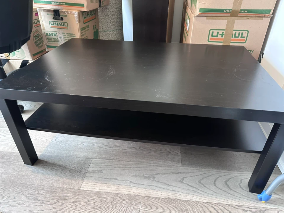 IKEA Lack Black Coffee Table with Shelf