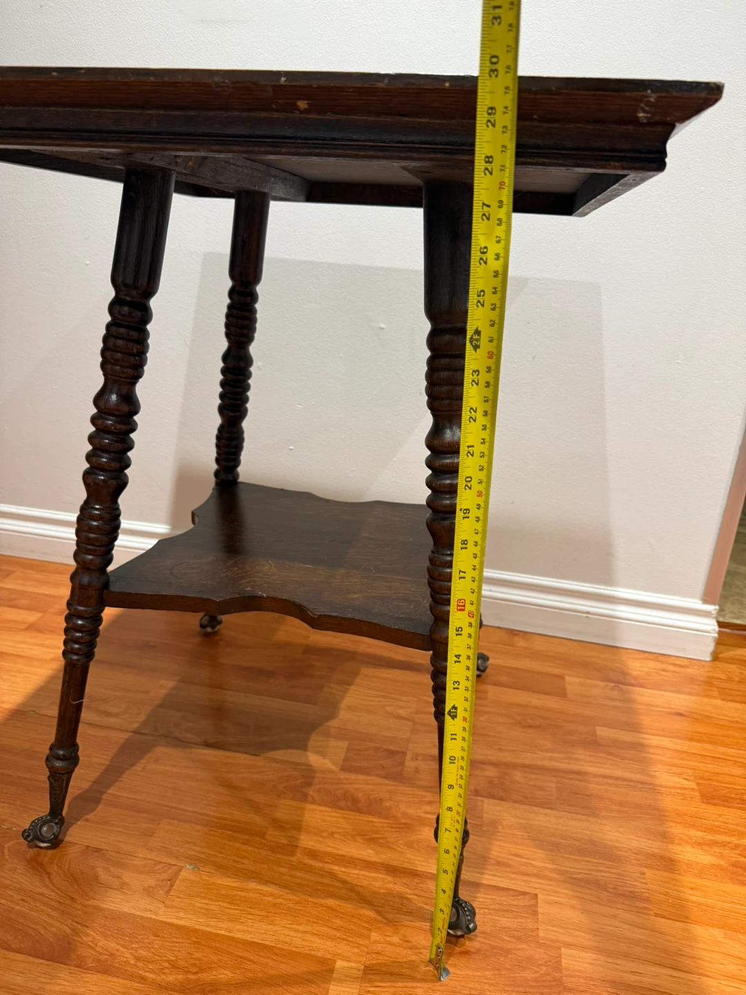Antique side Table with Claw Feet - photo 5